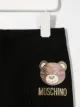 Moschino Kids Teddy logo foot strap leggings