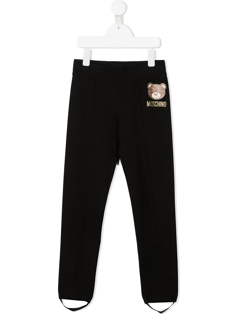 Image 1 of Moschino Kids Teddy logo foot strap leggings