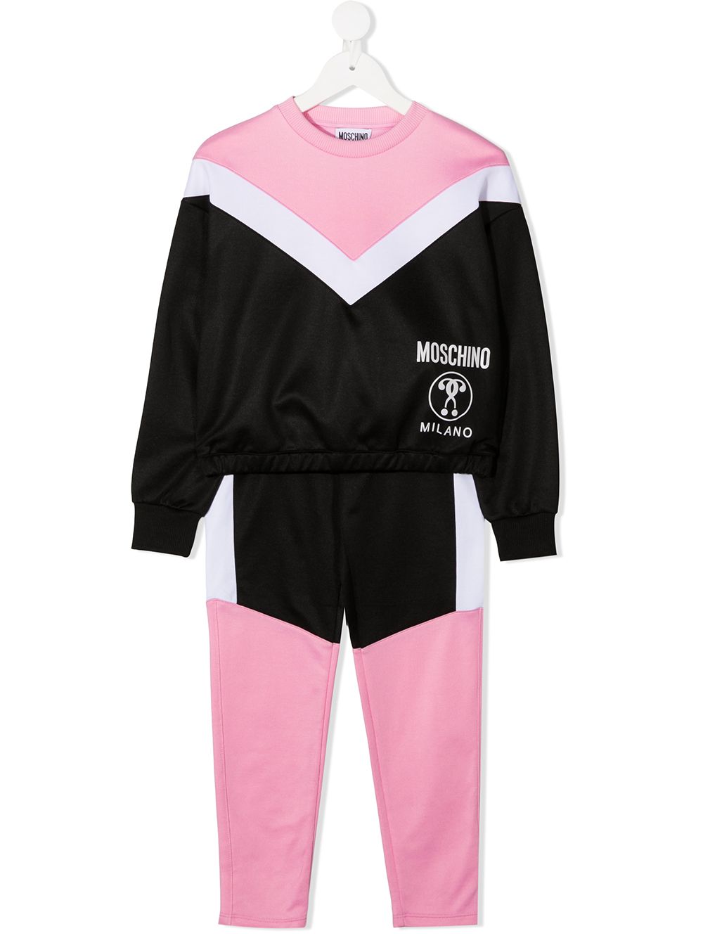 фото Moschino kids спортивный костюм с логотипом и контрастными вставками