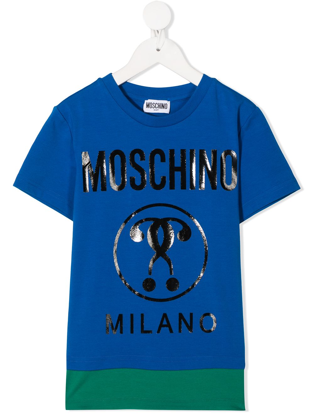 фото Moschino kids многослойная футболка с логотипом на манжетах