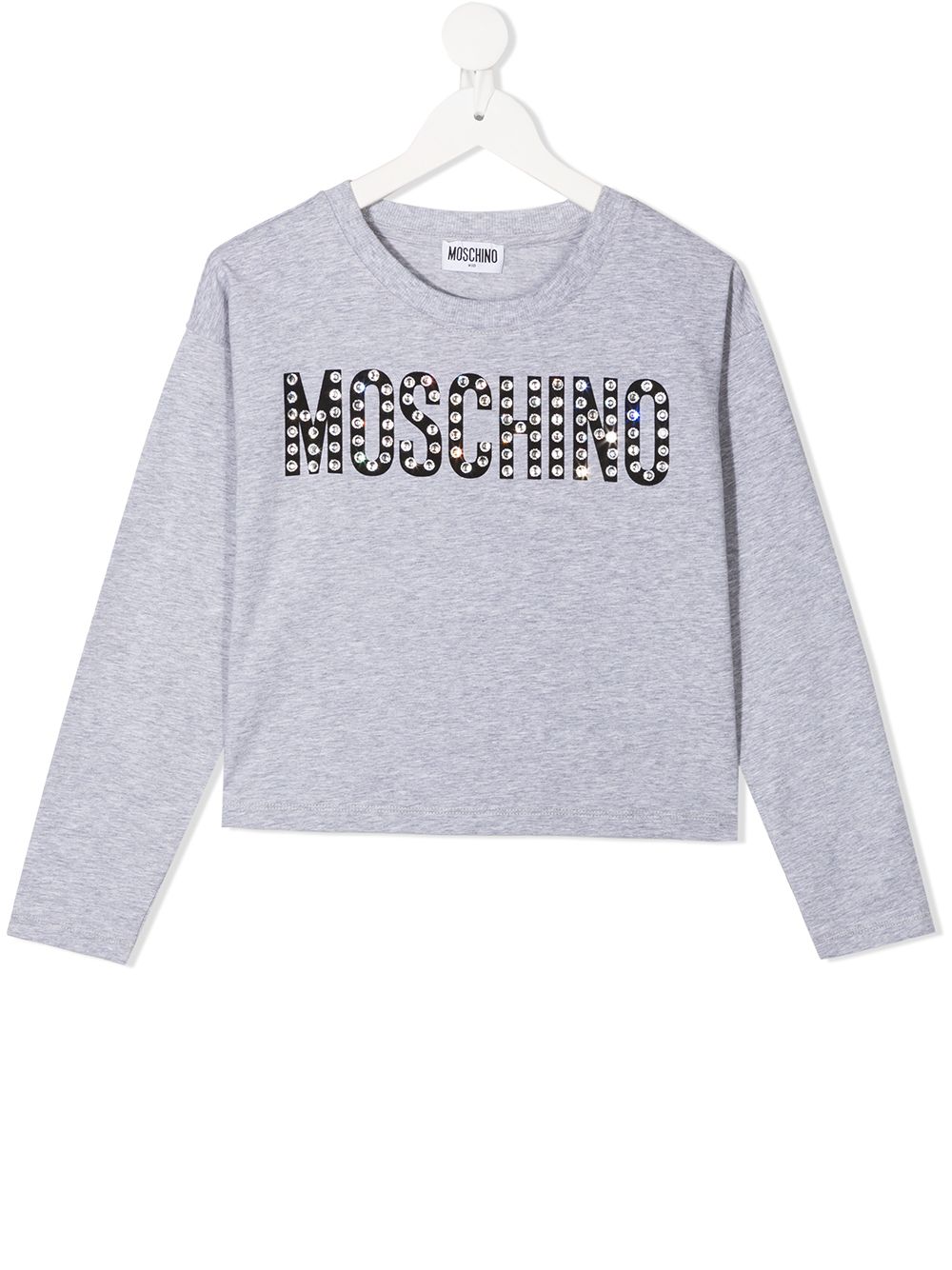 фото Moschino kids толстовка с декорированным логотипом