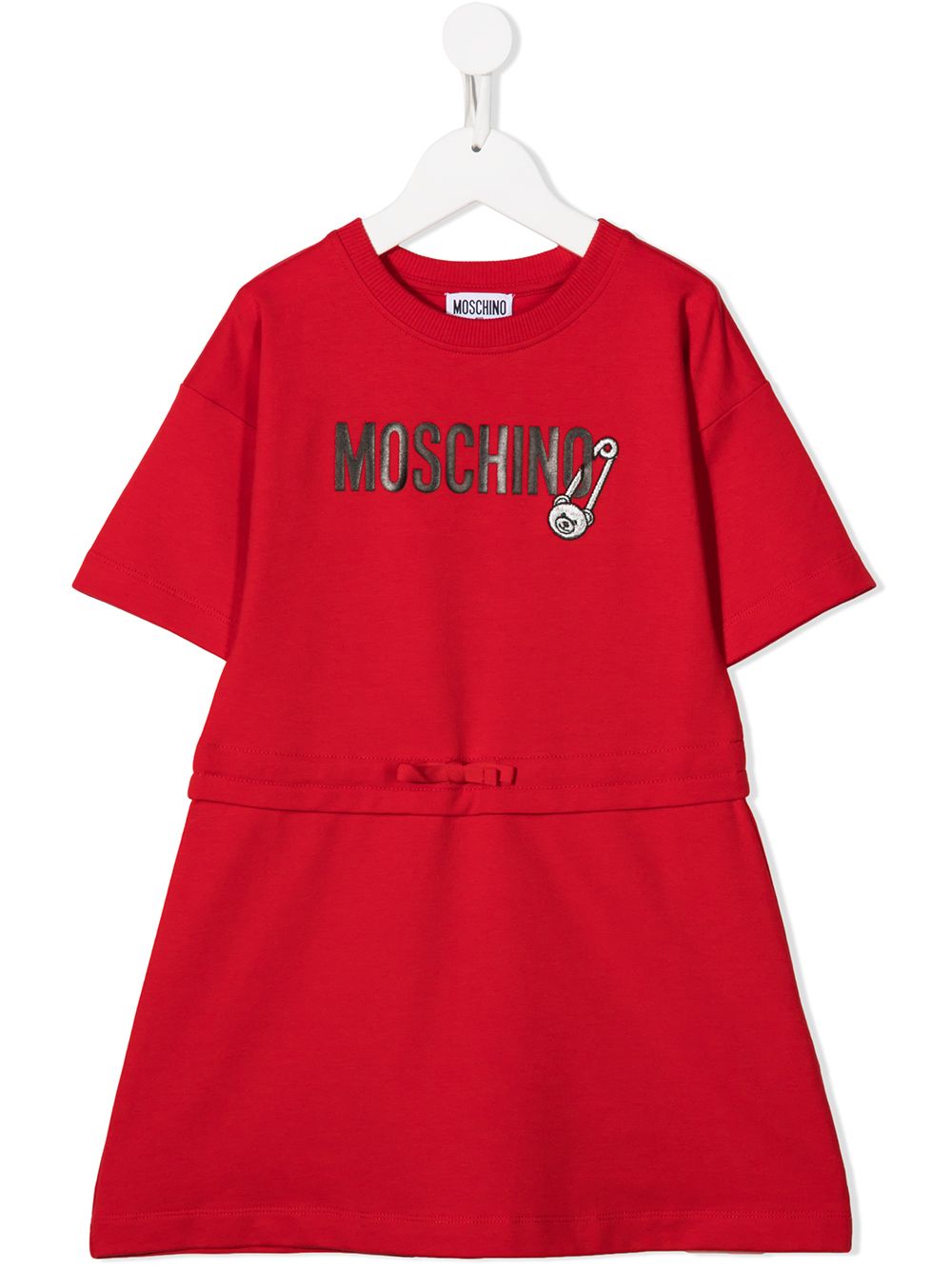 фото Moschino kids платье-футболка с логотипом