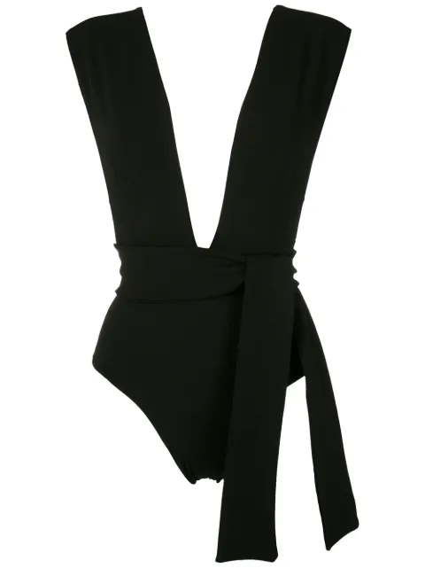 Haight tie-up plunging neck one-piece