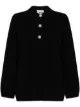 Image 1 of GANNI crystal-button cashmere jumper