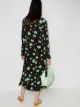 GANNI floral-print midi shirtdress