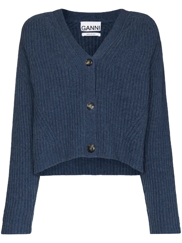 ganni cable knit cardigan