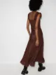 GANNI check-pattern smocked-waist maxi dress