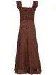 Image 1 of GANNI check-pattern smocked-waist maxi dress