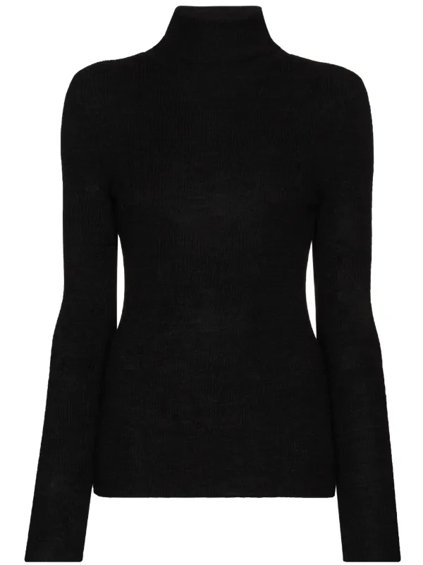black jumper high neck