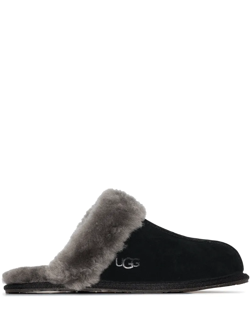 Click to view more detailed imagery on our partner's website Ugg Women's Scuffette Shearling Slide Slippers In Black