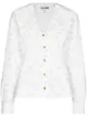 Image 1 of GANNI cat-print bib-collar shirt