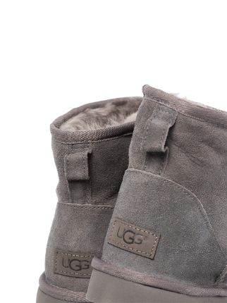 grey Classic Mini II shearling ankle boots展示图