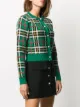 Miu Miu knitted check pattern wool cardigan