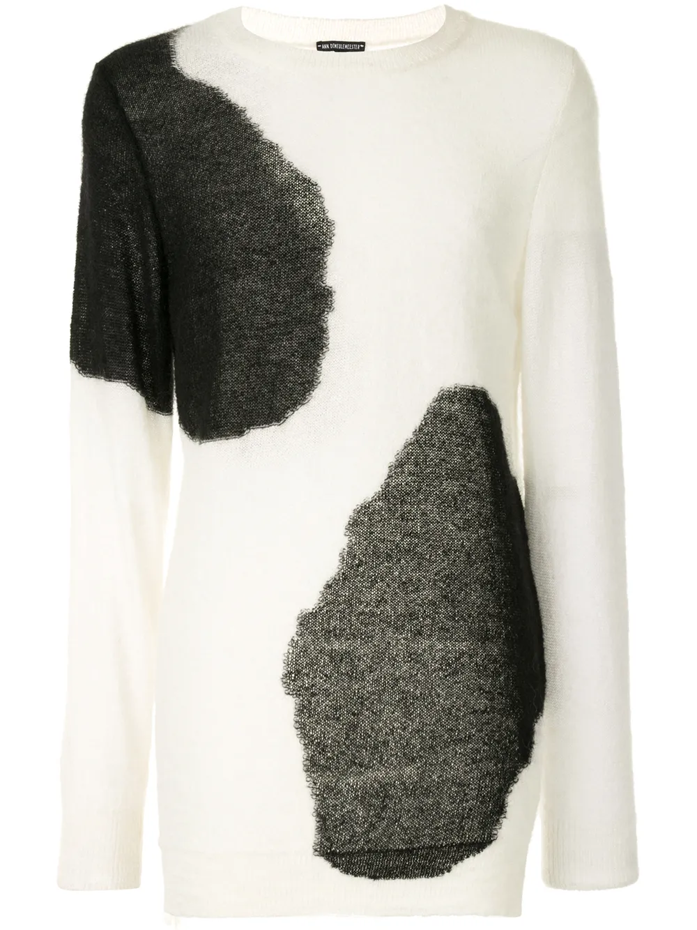 

Ann Demeulemeester suéter con diseño de dos tonos - Blanco