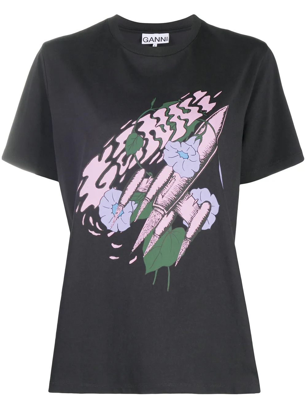 GANNI T-Shirt Mit Grafischem Print KcUxw 2nMMc GANNI T-Shirt Mit Grafischem Print KcUxw 2nMMc