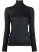 Image 1 of Lorena Antoniazzi studded star roll neck jumper
