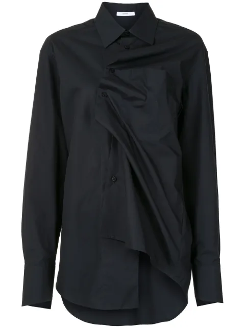 Aganovich twist front longline shirt
