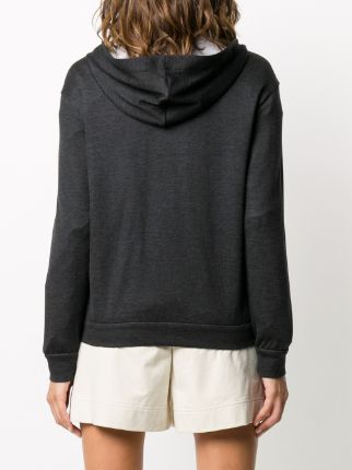 zipped long-sleeved hoodie展示图