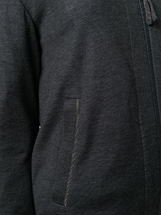 zipped long-sleeved hoodie展示图