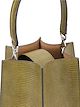 LOEUVRE textured leather bucket bag