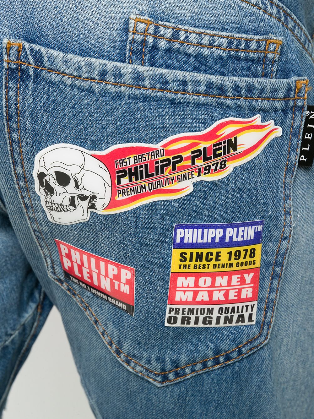 фото Philipp plein джинсы с нашивками