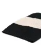 Julius knitted contrast-panel beanie hat