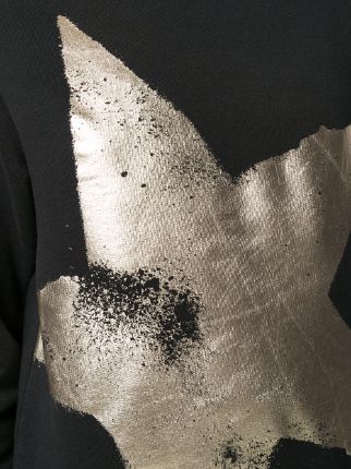 metallic-star cotton sweatshirt展示图