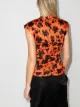GANNI floral-print ruched blouse