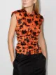 Image 2 of GANNI floral-print ruched blouse