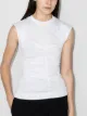Image 2 of GANNI ruched-detailing cotton tank top