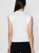 GANNI ruched-detailing cotton tank top