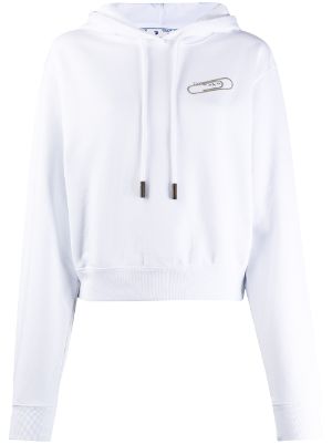 off white women's cropped hoodie