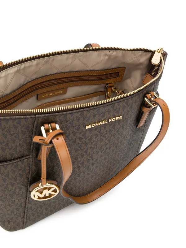 michael kors brown logo tote