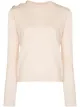 Image 1 of GANNI bejewelled button detailed jumper