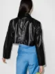 GANNI cropped leather jacket