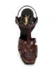Saint Laurent Tribute crocodile-effect sandals