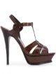 Image 1 of Saint Laurent Tribute crocodile-effect sandals