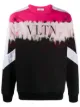 Image 1 of Valentino panelled VLTN logo print sweatshirt