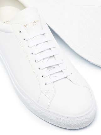 White Urban Street Leather Sneakers展示图