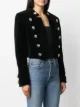 Balmain velvet crystal-embellished Spencer jacket