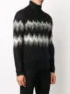 Saint Laurent abstract-stripe knitted jumper