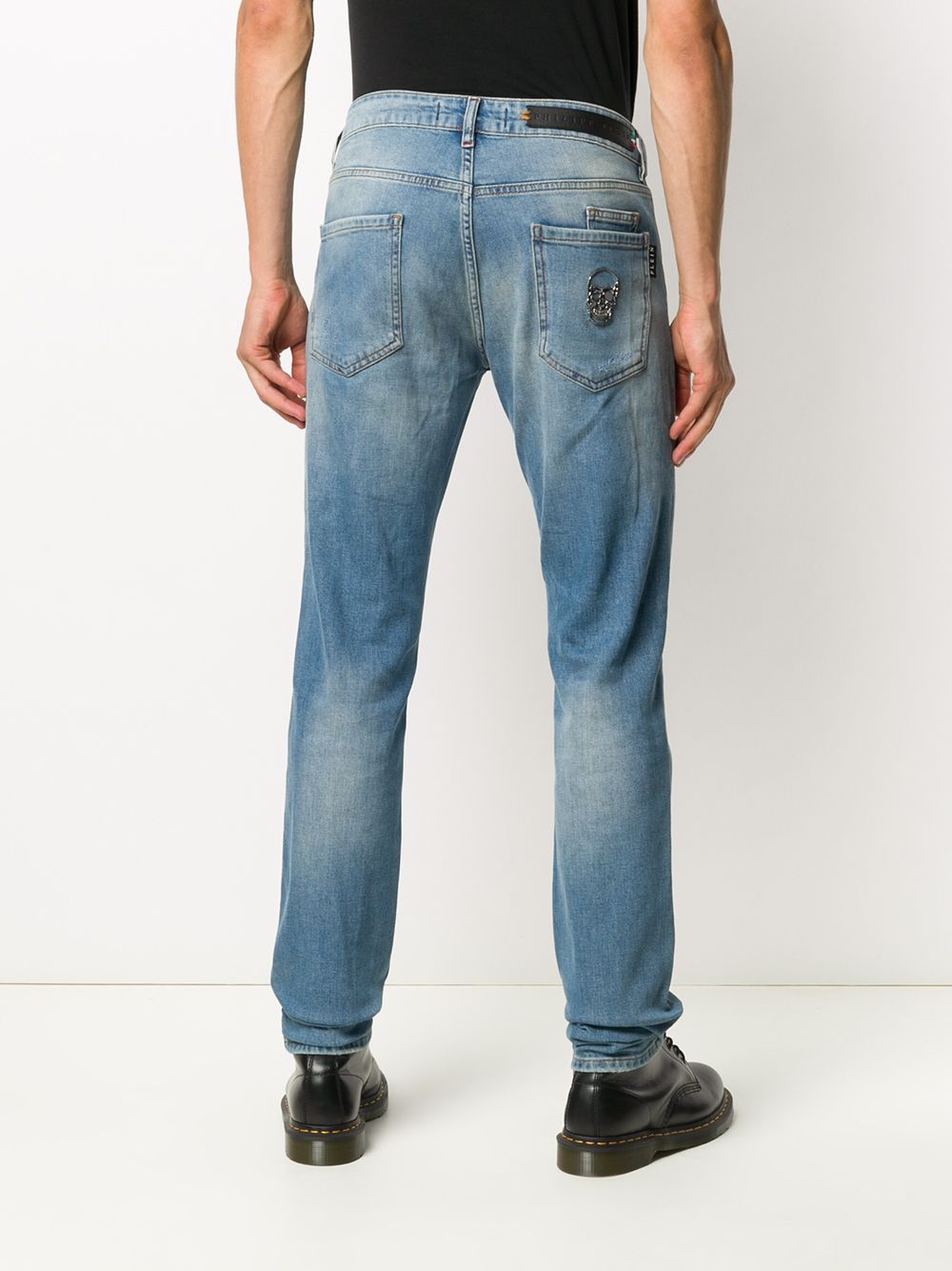 фото Philipp plein джинсы прямого кроя с эффектом потертости