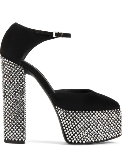 Giuseppe Zanotti sandalias con plataforma y cristales