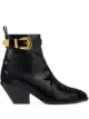 Image 1 of Giuseppe Zanotti Helena Buckle snakeskin-effect boots