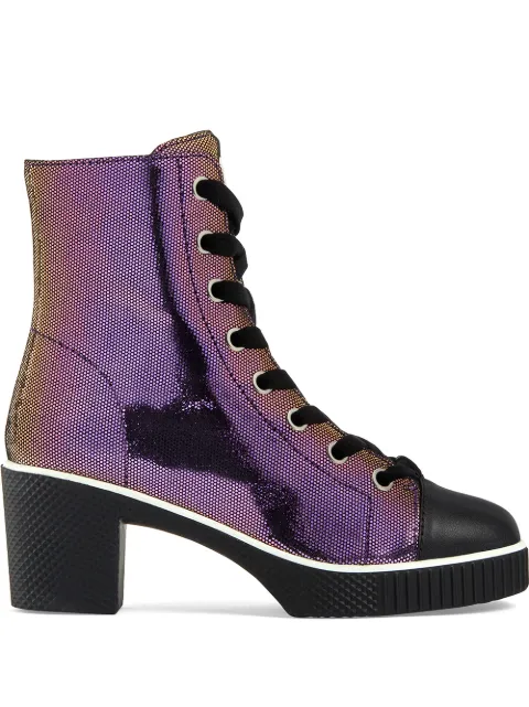 Giuseppe Zanotti Nidir shimmering lace-up boots