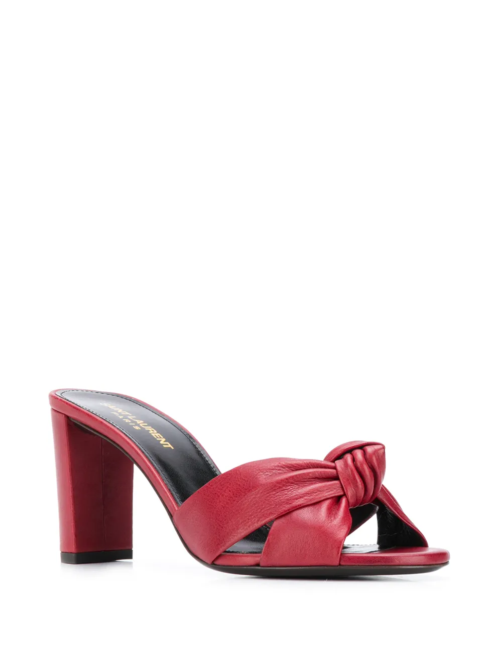 Saint Laurent Bianca muiltjes met ruches - Rood