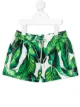 Image 1 of Mc2 Saint Barth banana leaves print swim shorts