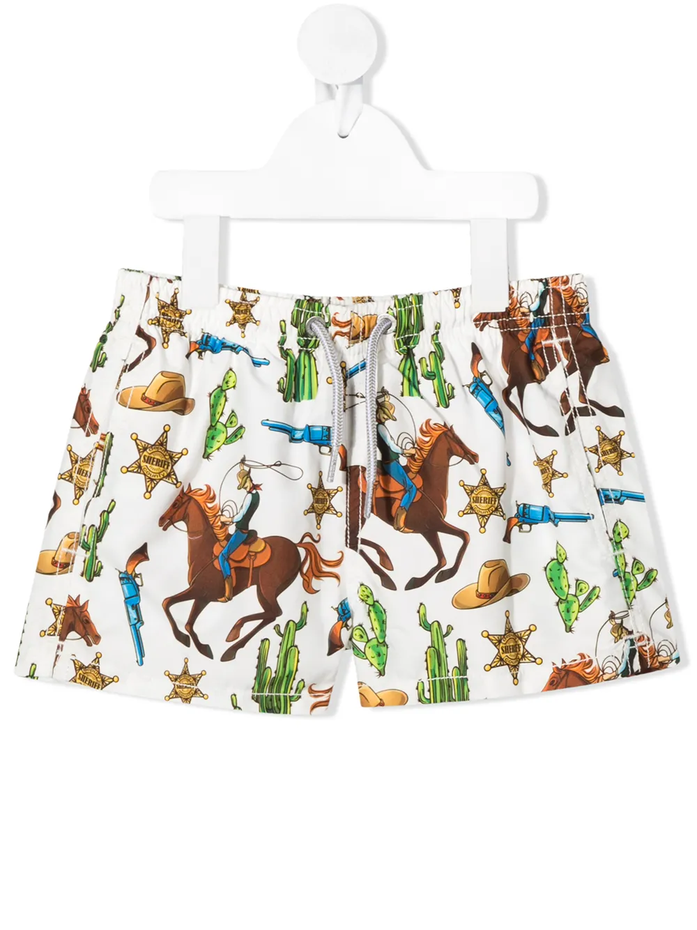

MC2 Saint Barth shorts de playa con estampado Western - Blanco