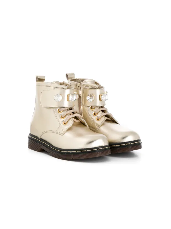 embellished combat boots