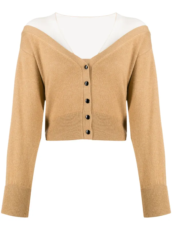 fitted crop cardigan